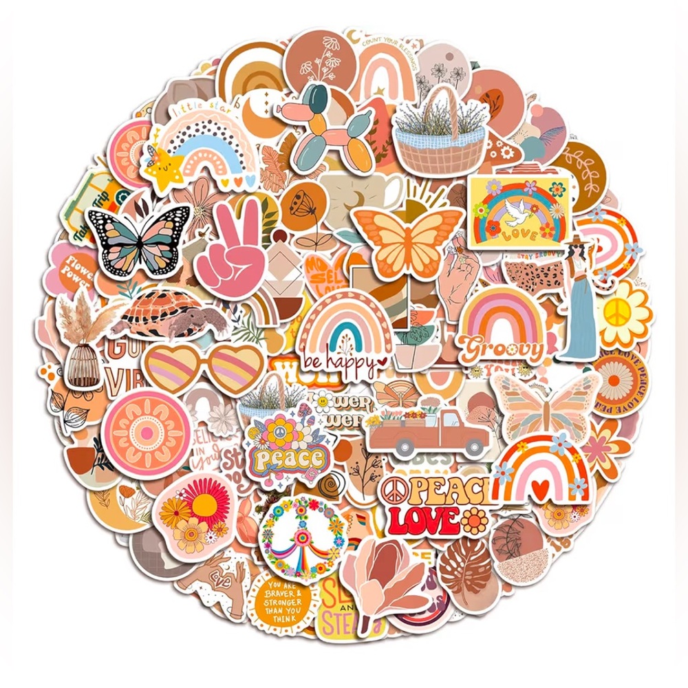 10 for $8.00 Boho/Preppy/Cottagecore Mystery Sticker Bundle